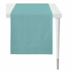 Auslauf 😉 Apelt Uni-Basic Arizona Tischläufer - 44x140 Cm - Hellblau 😉