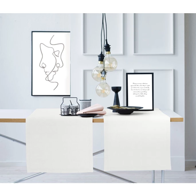 Brandneu 👍 Apelt Uni-Basic Arizona Tischläufer - 44x140 Cm - Weiß 🌟 4 Brandneu 👍 Apelt Uni-Basic Arizona Tischläufer - 44x140 Cm - Weiß 🌟 – Bild 2