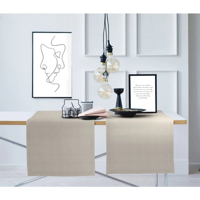 Coupon 🤩 Apelt Uni-Basic Arizona Tischläufer - 44x140 Cm - Stein ✔️ 4 Coupon 🤩 Apelt Uni-Basic Arizona Tischläufer - 44x140 Cm - Stein ✔️ – Bild 2