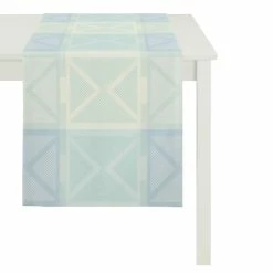 Großhandel 🤩 Apelt Loft Style Verona Tischläufer - 44x140 Cm - Hellblau 😀