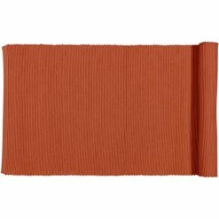 Neu 😀 Linum UNI Tischläufer - 45x150 Cm - Rusty Orange B13 🤩