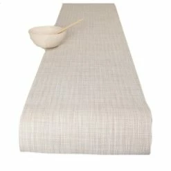 Coupon 🧨 Chilewich Mini Basketweave Tischläufer - 36x183 Cm - Parchment 🧨