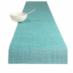 Blitzangebot 🔔 Chilewich Mini Basketweave Tischläufer - 36x183 Cm - Turquoise 👏