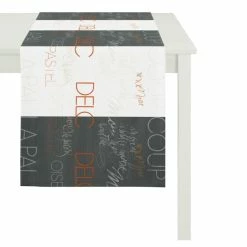 Angebote 🔥 Apelt Loft Style Slogan Tischläufer - 44x140 Cm - Anthrazit/weiß ❤️