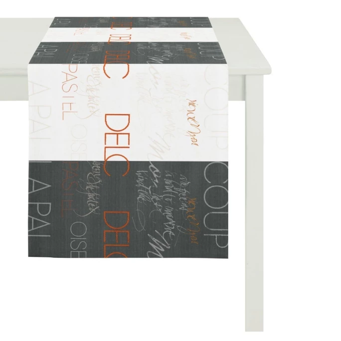 Angebote 🔥 Apelt Loft Style Slogan Tischläufer - 44x140 Cm - Anthrazit/weiß ❤️ 3 Angebote 🔥 Apelt Loft Style Slogan Tischläufer - 44x140 Cm - Anthrazit/weiß ❤️