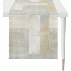 Am billigsten ⭐ Apelt Loft Style 1603 Tischläufer - 48x140 Cm - Grau/goldfarben 🎉