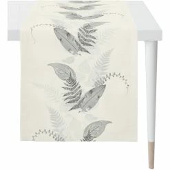 Auslauf 💯 Apelt Herbstzeit 1604 Tischläufer - 48x140 Cm - Weiß/schwarz 😀