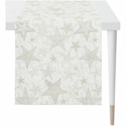 Schlussverkauf ❤️ Apelt 🎄 Christmas Glam 4711 Tischläufer - 48x140 Cm - Natur/goldfarben ✨