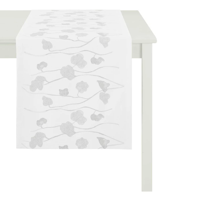 Rabatt 🎉 Apelt Herbstzeit 1113 Tischläufer - 48x140 Cm - Weiß/silber 🔔 3 Rabatt 🎉 Apelt Herbstzeit 1113 Tischläufer - 48x140 Cm - Weiß/silber 🔔