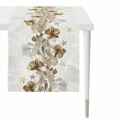 Aktion 🎉 Apelt 3620 Tischläufer - 46x140 Cm - Natur / Gold 🥰