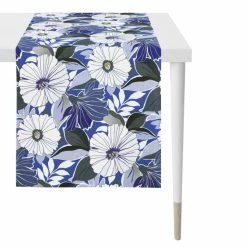 Billig 🌟 Apelt Loftstyle Astrid Tischläufer - 48x140 Cm - Blau / Weiß 🤩