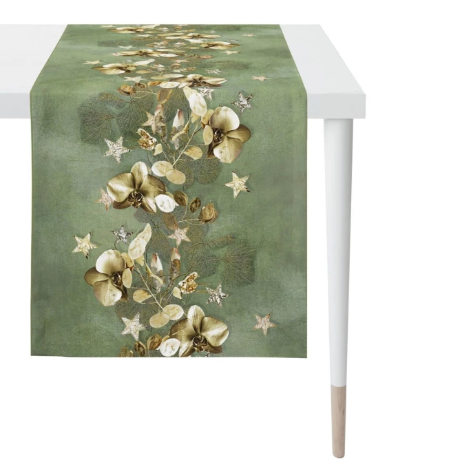 Rabatt 😀 Apelt 3620 Tischläufer - 46x140 Cm - Grün / Gold 🧨 3 Rabatt 😀 Apelt 3620 Tischläufer - 46x140 Cm - Grün / Gold 🧨