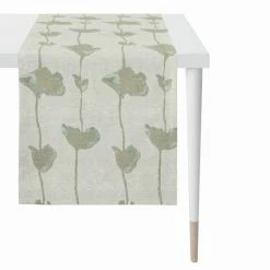Bester Verkauf 👏 Apelt Perla Tischläufer - 44x140 Cm - Grau / Türkis 😀