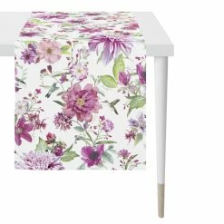 Am billigsten 💯 Apelt ☀️ Summertime Tischläufer - 48x140 Cm - Pink / Grün / Weiß 🧨