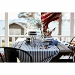 Aktion 🌟 LEXINGTON Icons Cotton Herringbone Striped Tischläufer - 50x150 Cm - Blue-white 🧨 -APELT-Verkaufsshop unnamed file 556