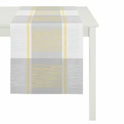 Neu 💯 Apelt Loft Style Como Tischläufer - 44x140 Cm - Gelb/grau/weiß 😉