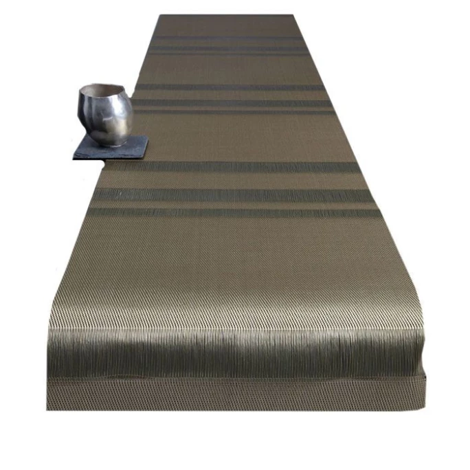 Aktion 👏 Chilewich Tuxedo Stripe Tischläufer - 36x196 Cm - Gold 🛒 3 Aktion 👏 Chilewich Tuxedo Stripe Tischläufer - 36x196 Cm - Gold 🛒