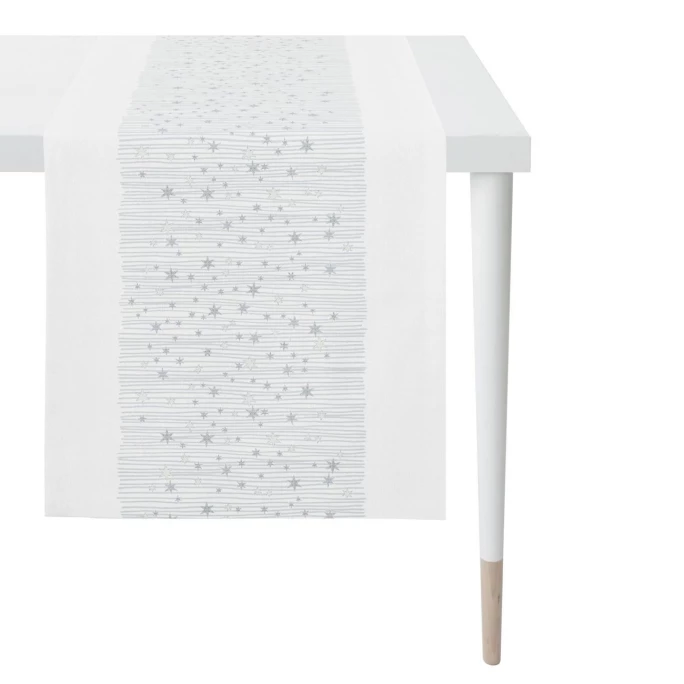 Angebote 🥰 Apelt 3626 Tischläufer - 48x140 Cm - Weiß / Silber 🎉 3 Angebote 🥰 Apelt 3626 Tischläufer - 48x140 Cm - Weiß / Silber 🎉