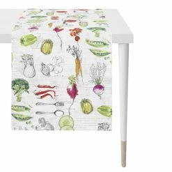 Schlussverkauf 🎁 Apelt ☀️ Summertime Tischläufer - 48x140 Cm - Bunt / Weiß / Grün / Rot ✨