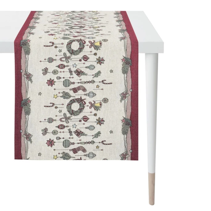 Coupon 😉 Apelt 3617 Tischläufer - 44x140 Cm - Natur / Rot 🌟 3 Coupon 😉 Apelt 3617 Tischläufer - 44x140 Cm - Natur / Rot 🌟