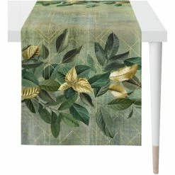 Aktion 👍 Apelt Herbstzeit 1608 Tischläufer - 48x140 Cm - Grün/goldfarben ✔️