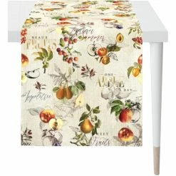 Am billigsten 🥰 Apelt Herbstzeit 1609 Tischläufer - 48x140 Cm - Natur/orange ❤️