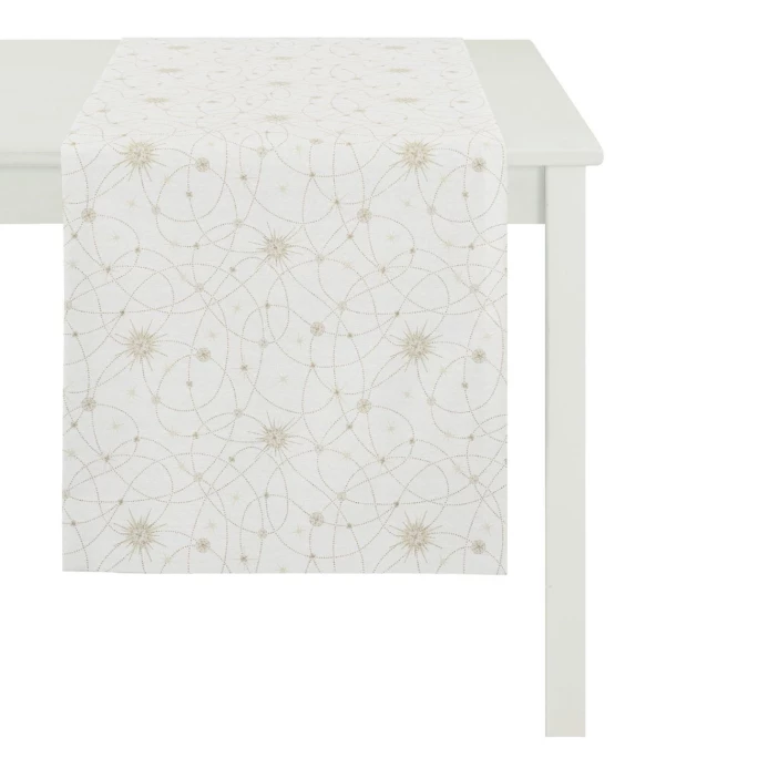Rabatt ✔️ Apelt 3009 Tischläufer - 48x140 Cm - Gold/weiß ✨ 3 Rabatt ✔️ Apelt 3009 Tischläufer - 48x140 Cm - Gold/weiß ✨