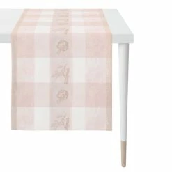 Bestpreis 🔥 Apelt Tischläufer 🌞 Summergarden 1615 - 48x140 Cm - Zartes Apricot ✔️