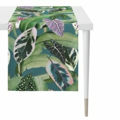 Bestes Angebot 🔥 Apelt 🌞 Summertime Tropica Tischläufer - 48x140 Cm - Grün / Lila 👏
