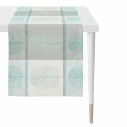 Rabatt 🧨 Apelt Loft Style Vito Tischläufer - 44x140 Cm - Weiß-grau-türkis 🧨